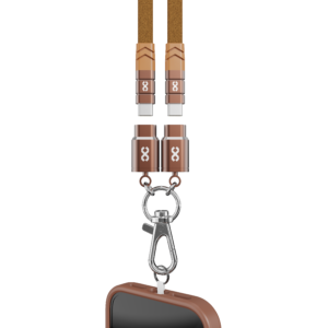 Lanyard C-to-C Charging Cable - Loop Charge (60W, 1m, Brown)
