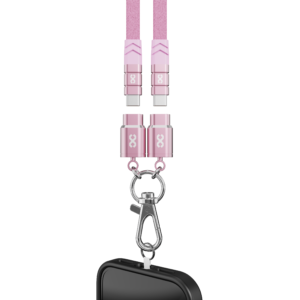 Lanyard C-to-C Charging Cable - Loop Charge (60W, 1m, Pink)