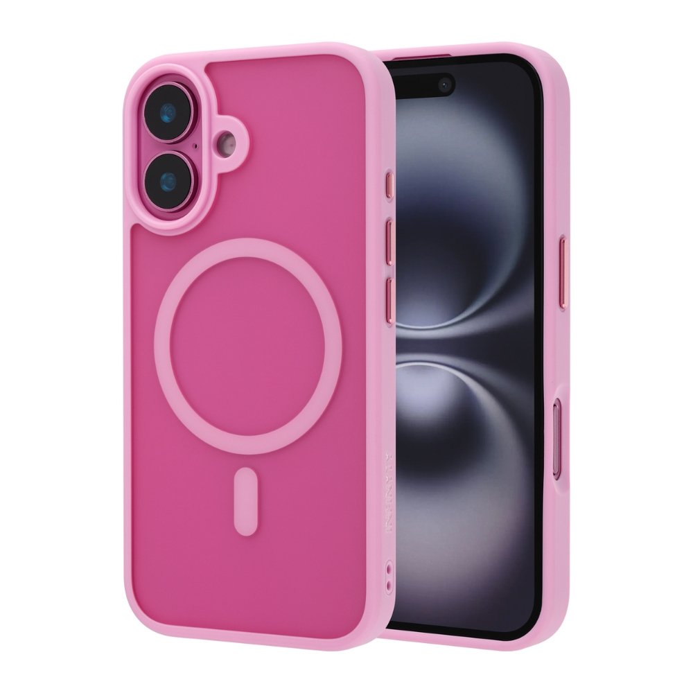 1 iPhone 16 Hybrid Matte Soft Touch Case - Gleam (Pink)