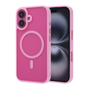 iPhone 16 Plus Hybrid Matte Soft Touch Case - Gleam (Pink)