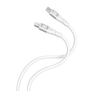 Silicone USB-C to Lightning Cable - Flexera (60W, 1m, White)