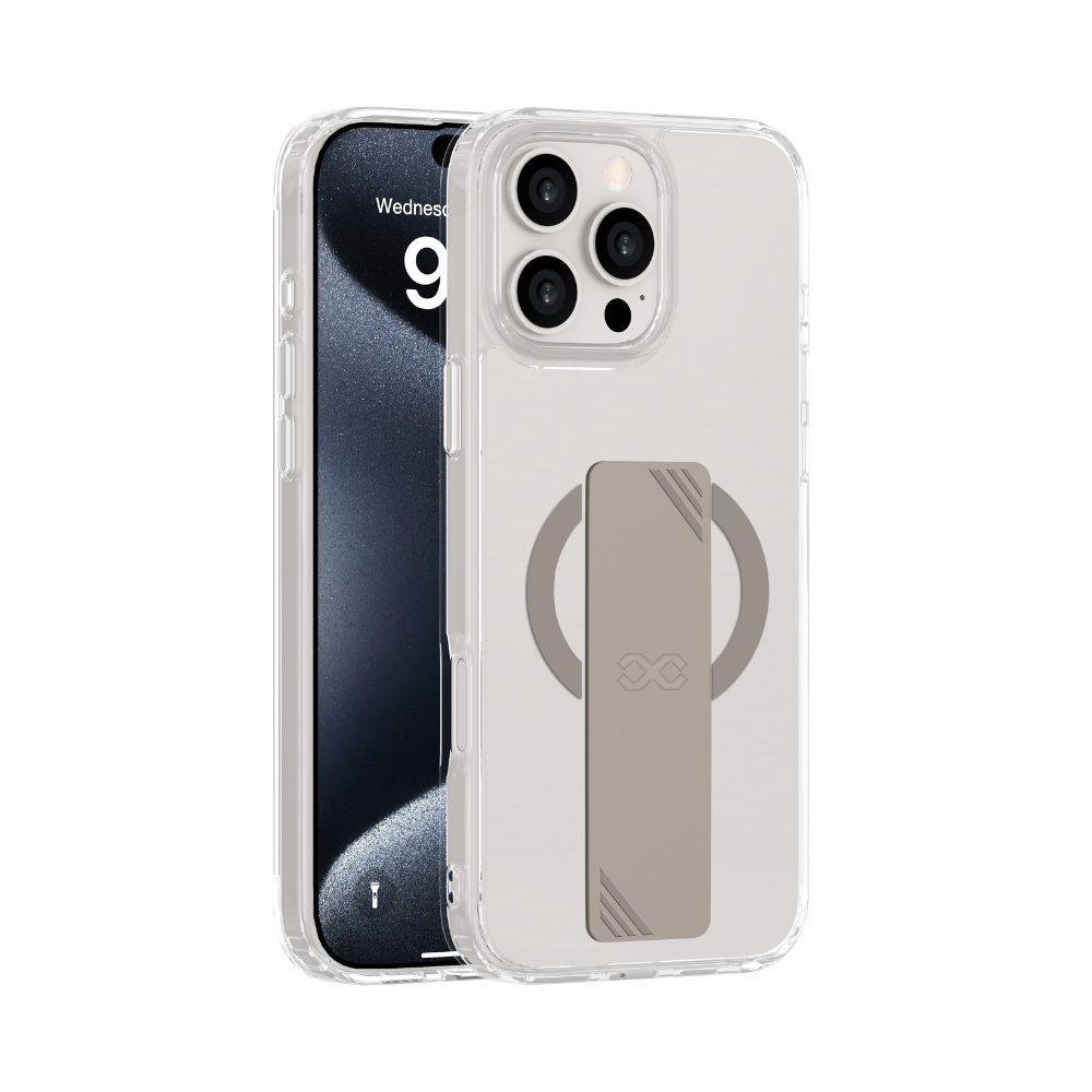 96 iPhone 16 Pro Transparent Case with Titanium Grip - GripX