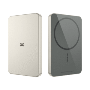 Power Bank 5000mAh Wired/Wireless Charging,Ultra-Slim,Silver