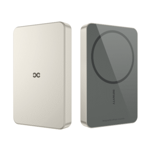 Power Bank 10000mAh Wired/Wireless Charging,Ultra-Slim,Silver