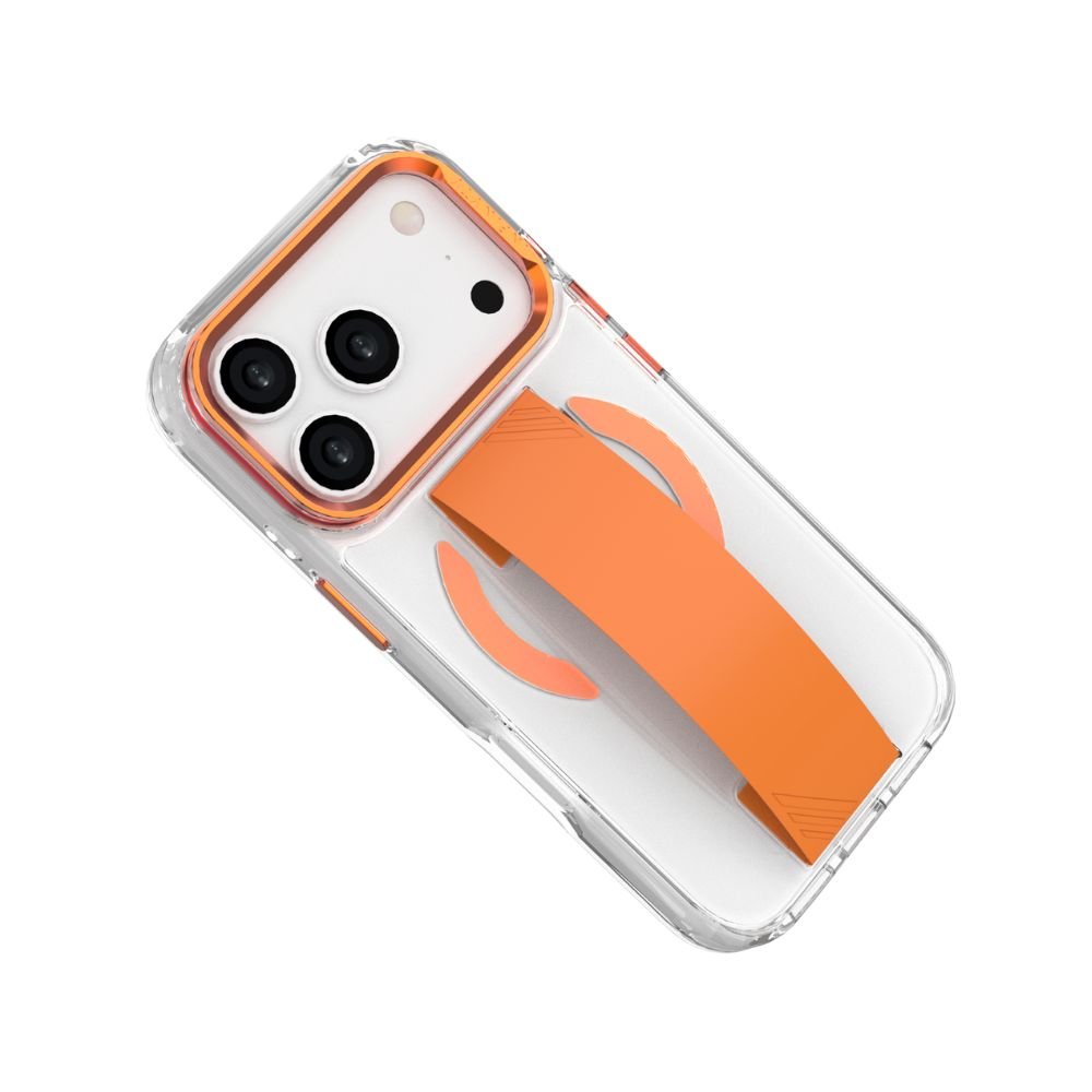 iPhone 17 Pro Case with Orange Grip & Camera Stand iPhone 17 Pro Case with Orange Grip & Camera Stand