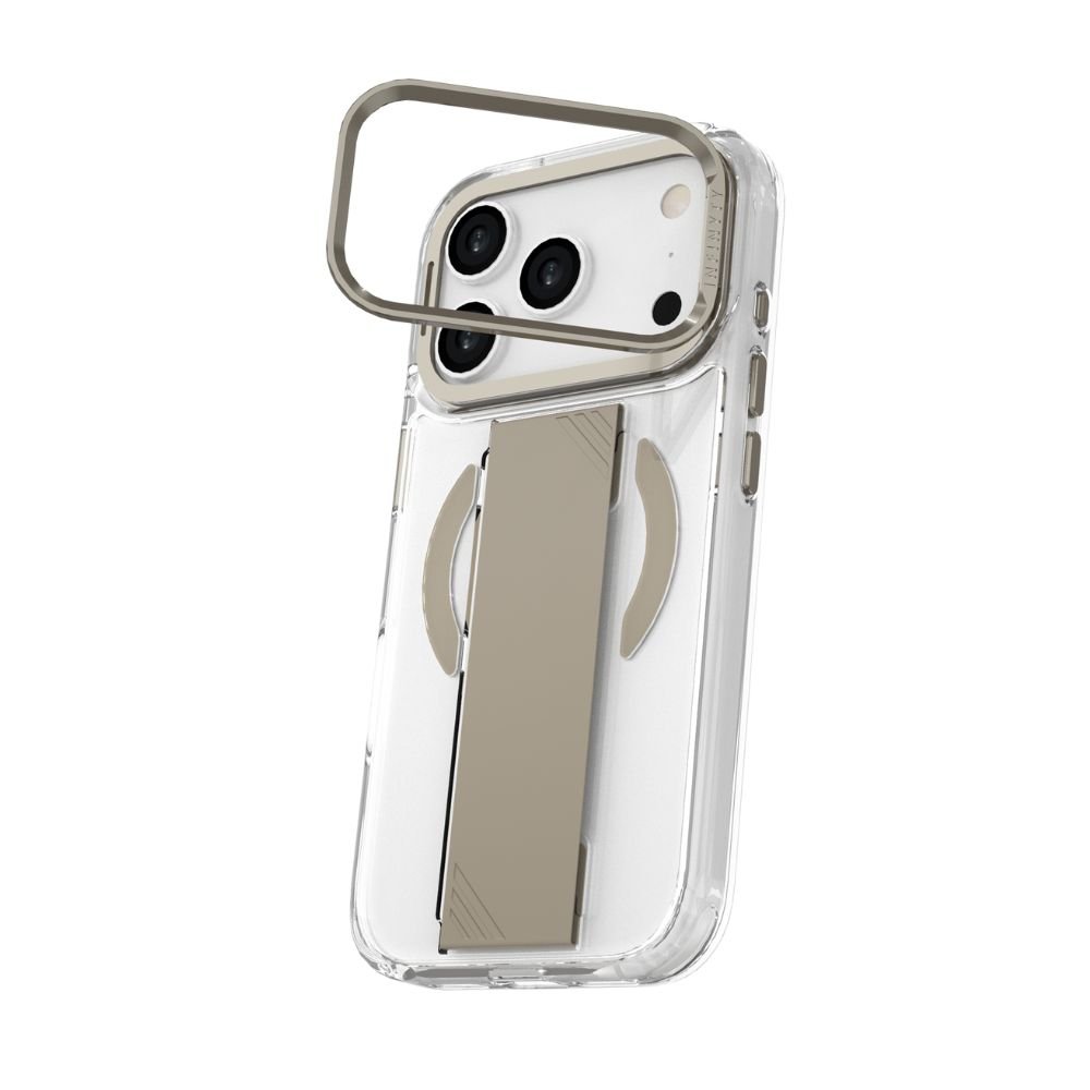 iPhone 17 Pro Case with Grey Grip & Camera Stand iPhone 17 Pro Case with Grey Grip & Camera Stand