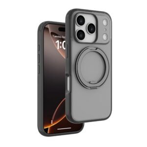 iPhone 17 Pro Max 360° Rotatable Ring Stand Case-Black