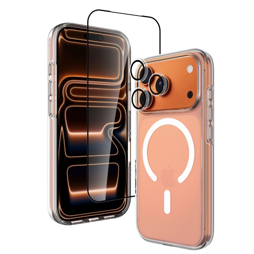 iPhone 17 Pro Max Clear Case & Tempered Glass Bundle iPhone 17 Pro Max Clear Case & Tempered Glass Bundle